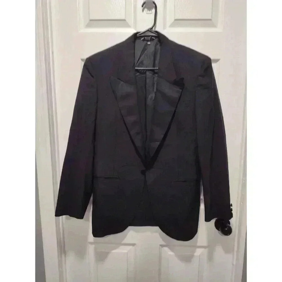 Ted Lapidus Italian Tuxedo Style Jacket Blazer Mens 38R Black 100% Wool Pristine - Picture 10 of 10